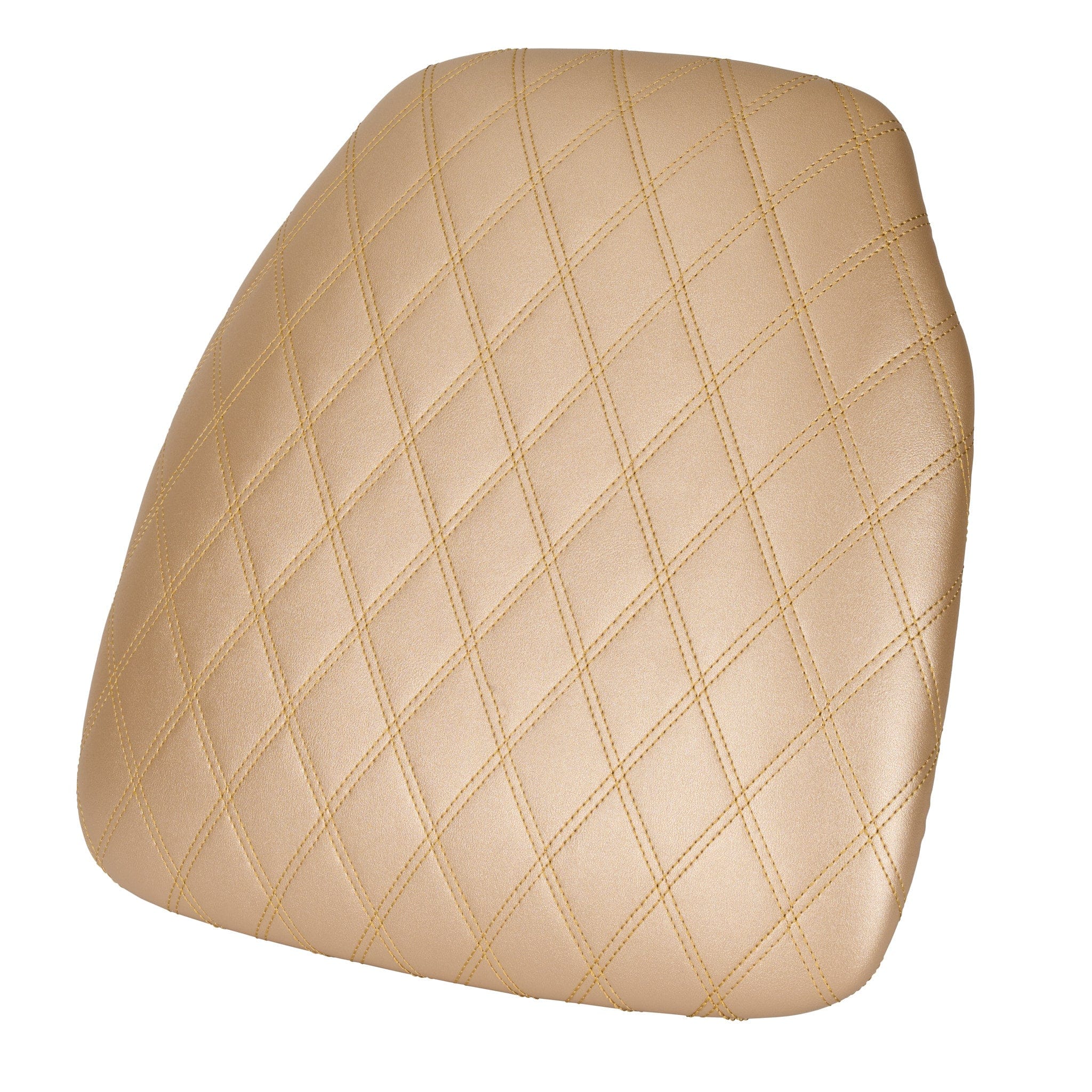 Chivari Gold Vinyl Panel Back Chiavari Cushion with Bentley Stitching and SlipNot™ Technology CUSHPANVINBENTG-A