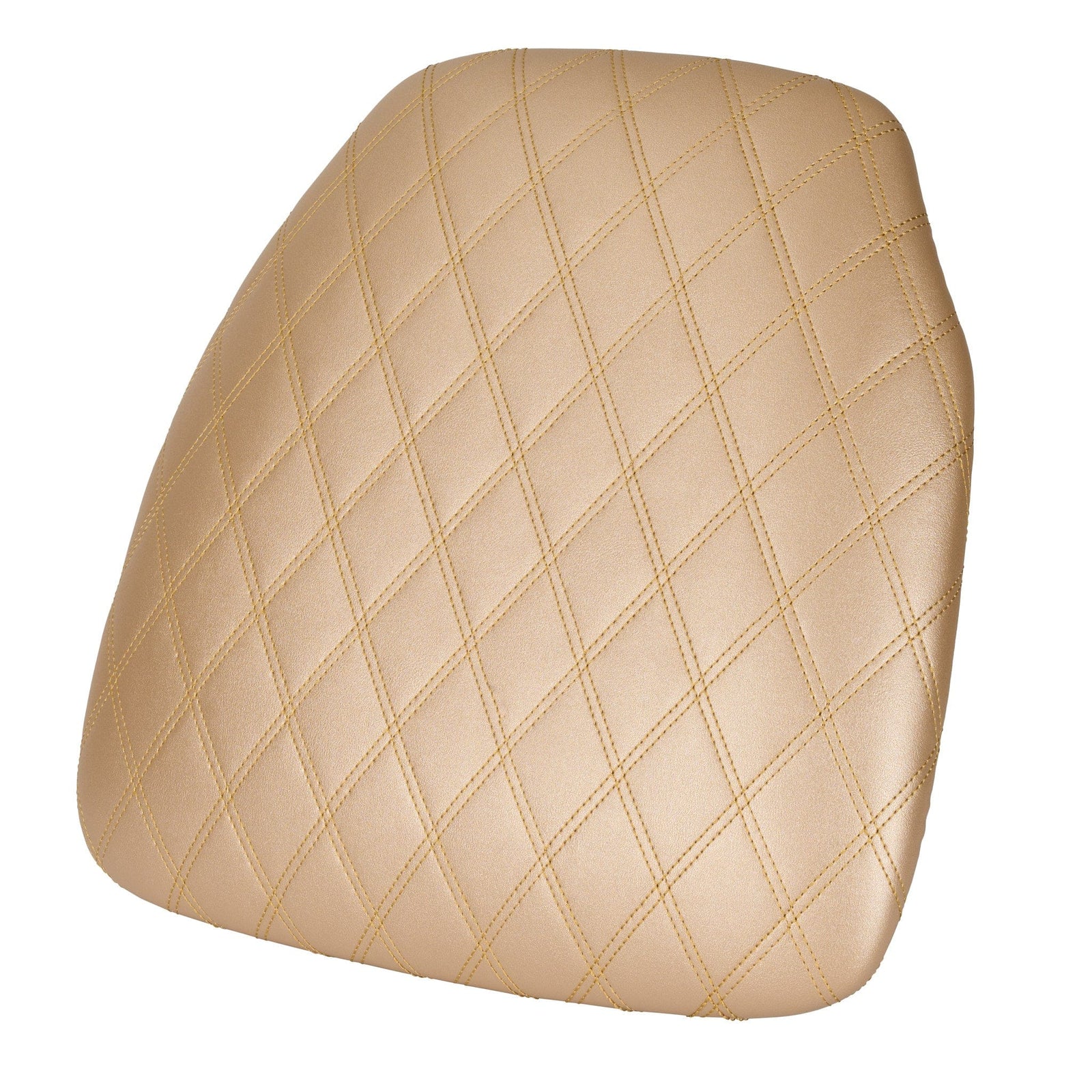 Chivari Gold Vinyl Panel Back Chiavari Cushion with Bentley Stitching and SlipNot™ Technology CUSHPANVINBENTG-A