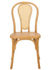 Natural Resin Bentwood Chair with Rattan Back