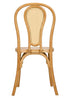 Natural Resin Bentwood Chair with Rattan Back