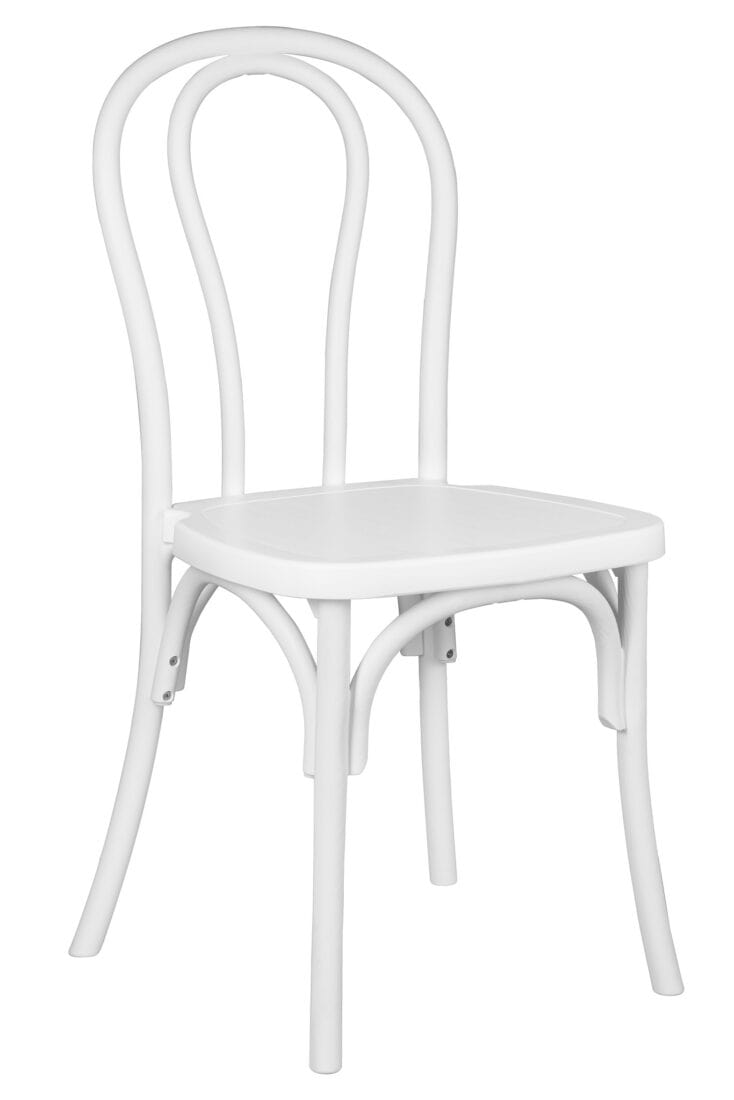 Chivari White Resin Bentwood Chair CBRW-ZG-T