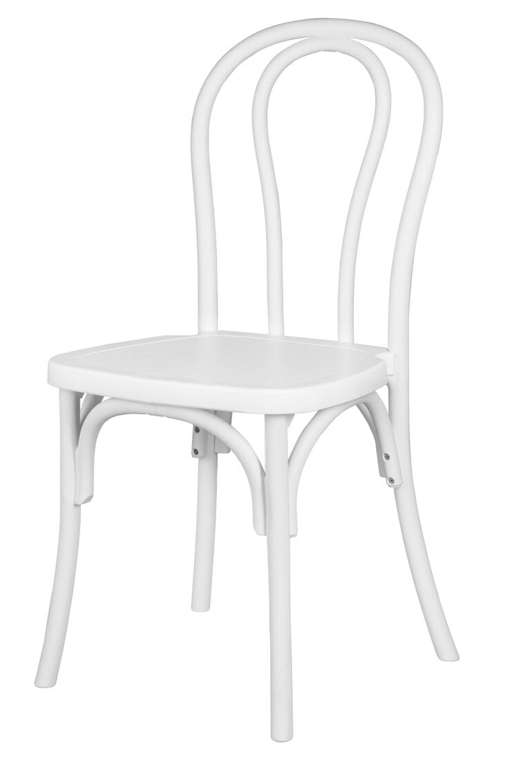 Chivari White Resin Bentwood Chair CBRW-ZG-T