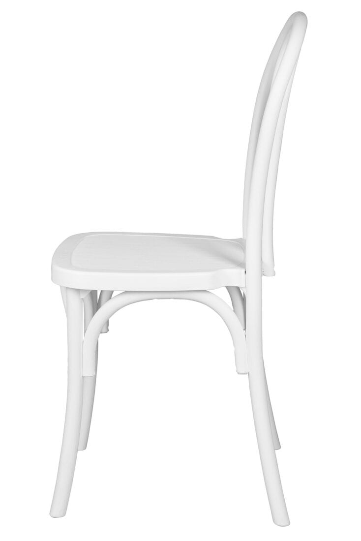 Chivari White Resin Bentwood Chair CBRW-ZG-T