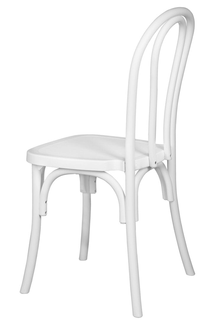 Chivari White Resin Bentwood Chair CBRW-ZG-T