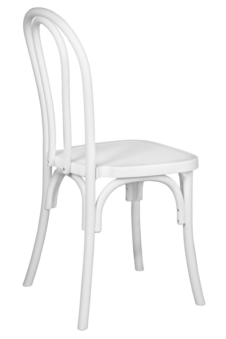 Chivari White Resin Bentwood Chair CBRW-ZG-T