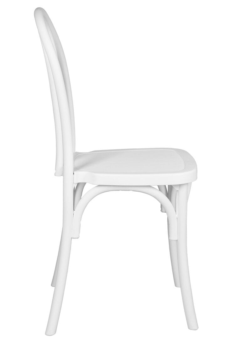 Chivari White Resin Bentwood Chair CBRW-ZG-T