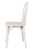 Chivari White Distressed Wood Bentwood Chair CBWW-ZG-T