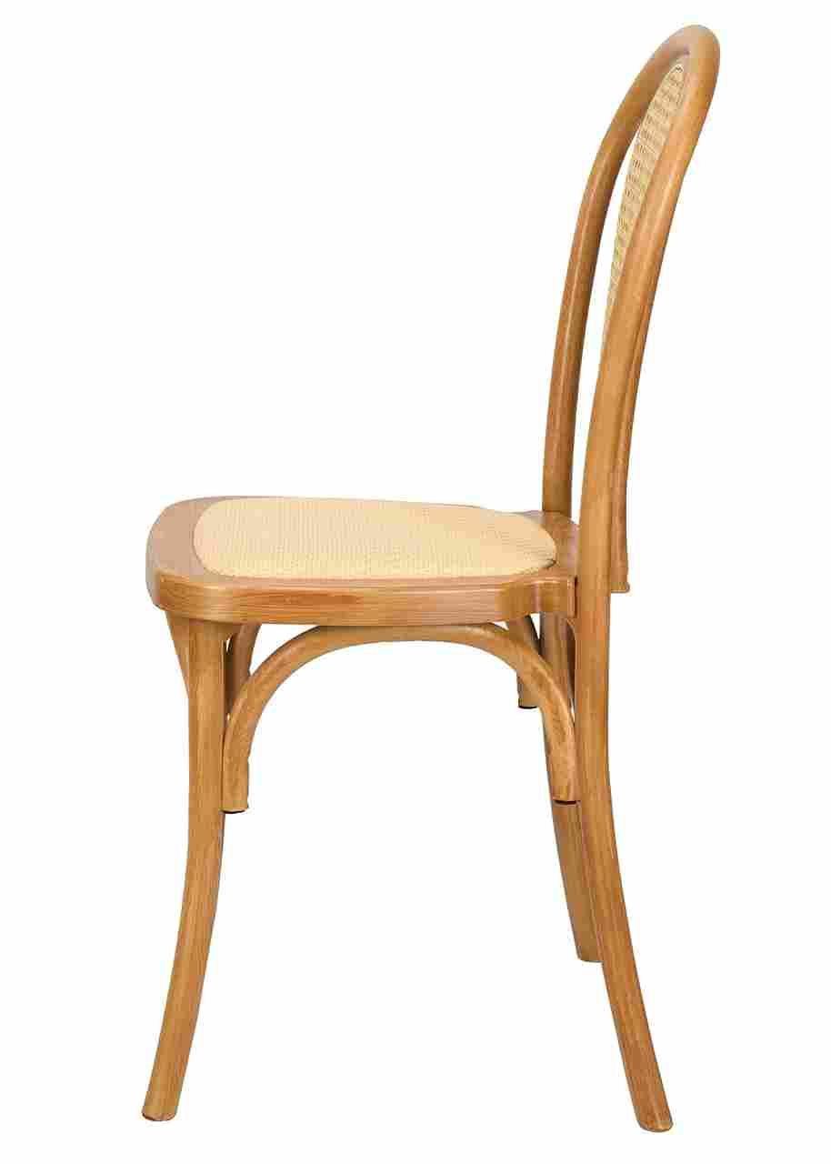 Chivari Bentwood Resin Natural Rattan Standard Square Seat with Rattan Back CBRN-RR-ZG-T