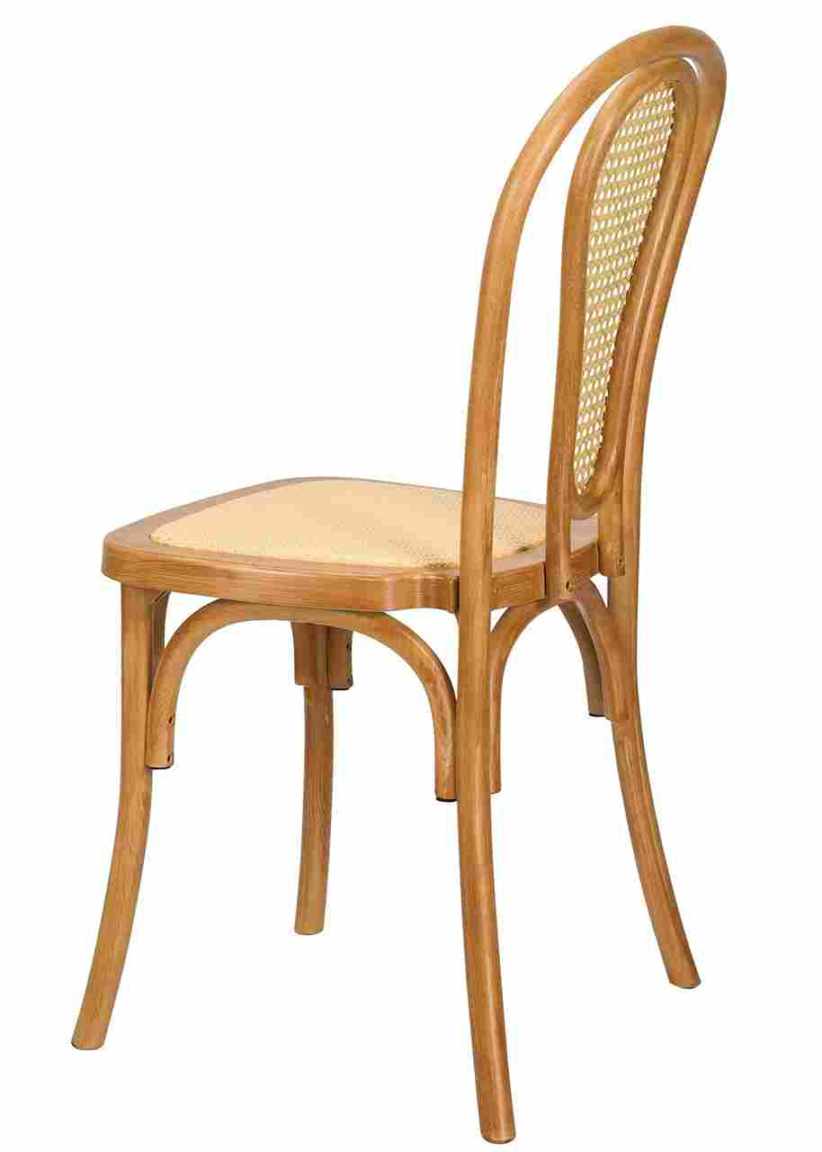 Chivari Bentwood Resin Natural Rattan Standard Square Seat with Rattan Back CBRN-RR-ZG-T