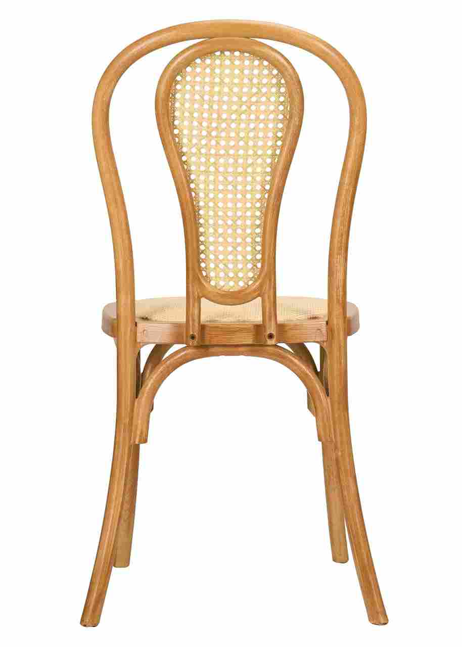 Chivari Bentwood Resin Natural Rattan Standard Square Seat with Rattan Back CBRN-RR-ZG-T