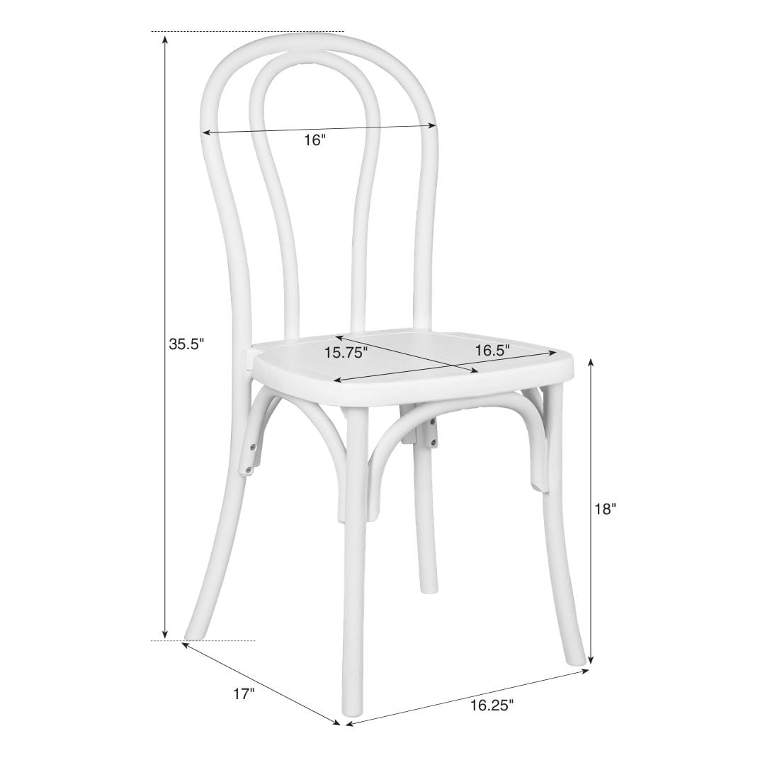 Chivari Natural Resin Bentwood Chair with Rattan Back CBRN-RN-ZG-T