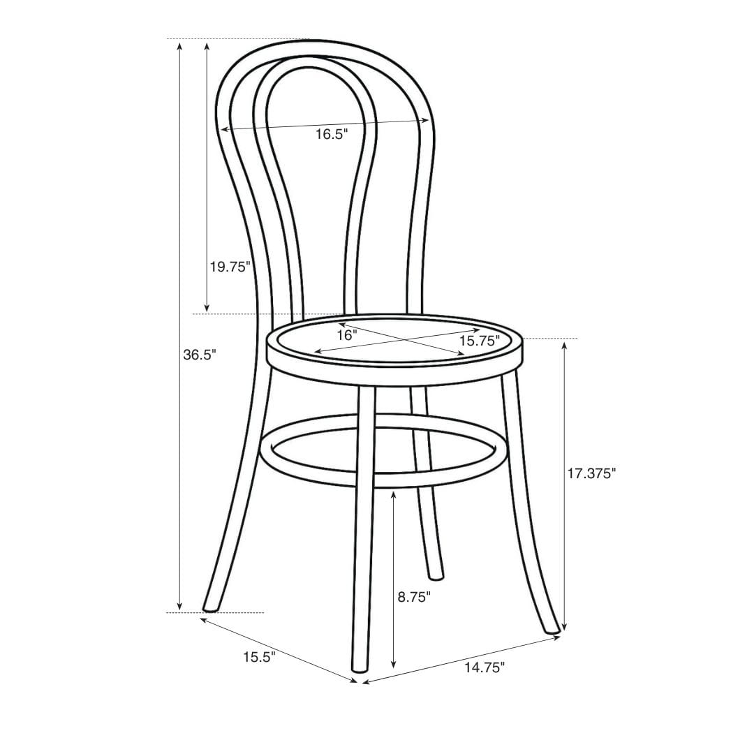 Chivari Fruitwood ToughWood™ Bentwood Chair CBWFL-ZG-T