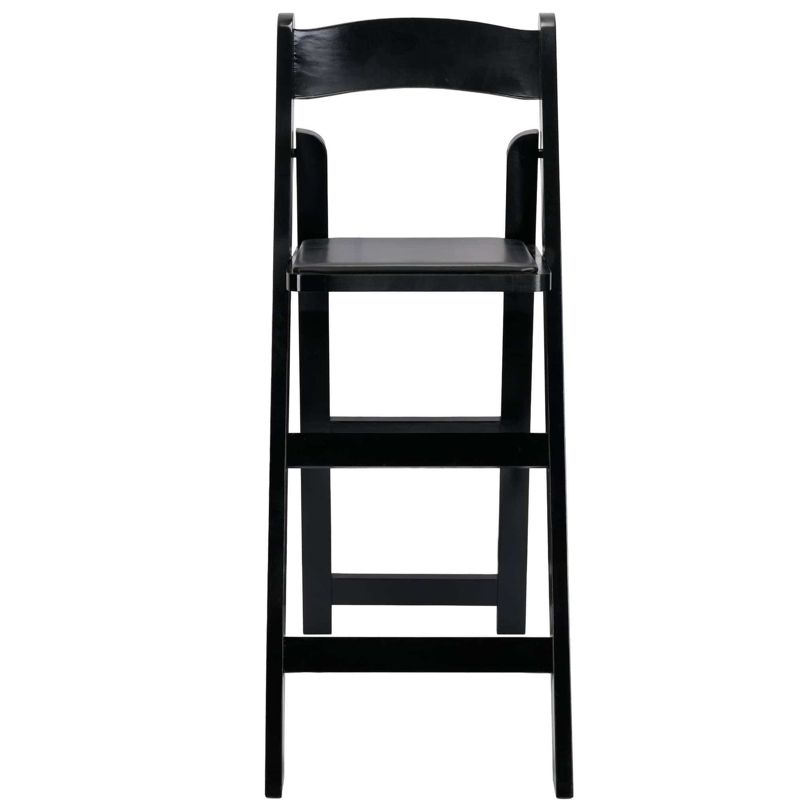 Chivari Black ToughWood™ Folding Bar Stool with Padded Seat BFWB-AX