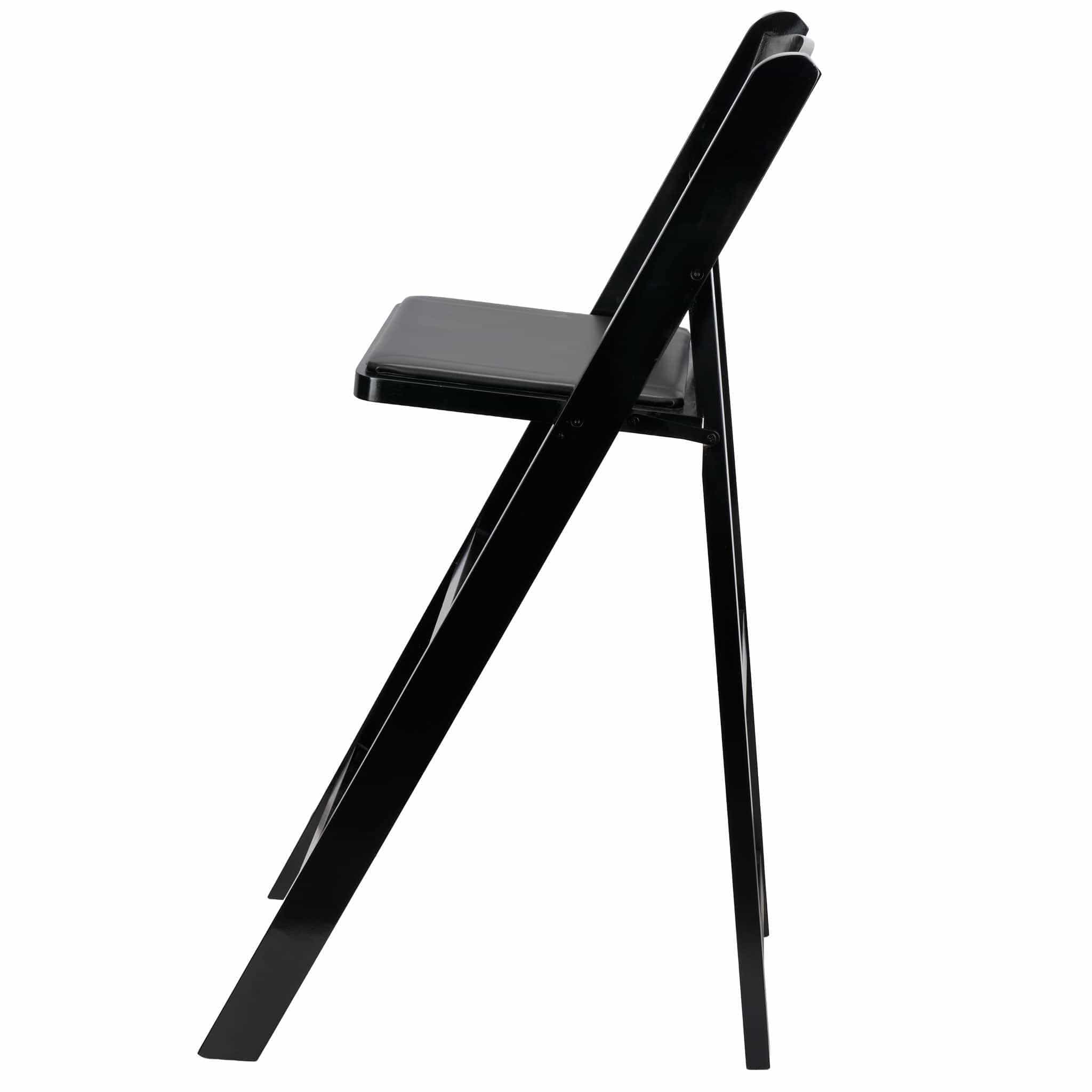 Chivari Black ToughWood™ Folding Bar Stool with Padded Seat BFWB-AX