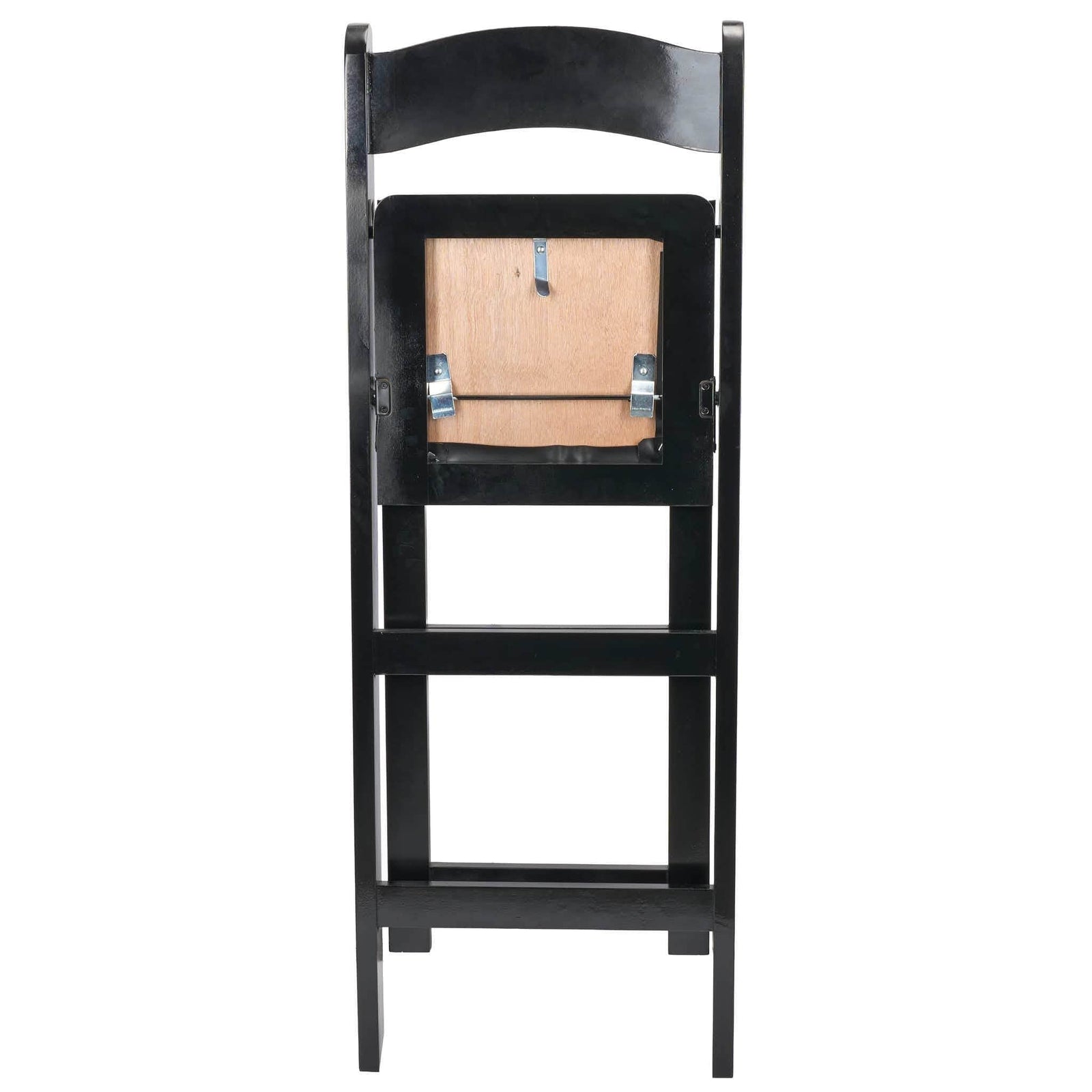 Chivari Black ToughWood™ Folding Bar Stool with Padded Seat BFWB-AX