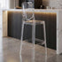 Chivari Clear Resin Oval Back Ghost Barstool BGRO-ZG-T