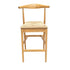 Natural Horn Wood Bar Stool with Natural Rope Seat