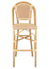 Toulouse Beige and Maroon French Bistro Barstool 30" Seat Height Hand Woven Wicker BBPWM-AX-T