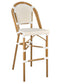 Scratch and Dent White and Beige French Bistro Barstool