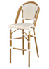 Scratch and Dent White and Beige French Bistro Barstool
