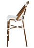 Toulouse White and White French Bistro Barstool 30" Seat Height Hand Woven Wicker BBPWD-AX-T