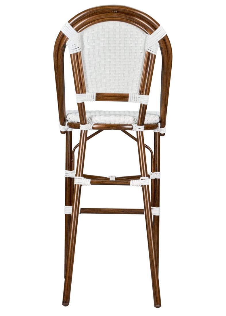 Toulouse White and White French Bistro Barstool 30