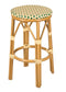 Toulouse Beige on Green 26" Counter Height No Back Bistro Barstool BCNBPW-AX-T