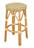 Toulouse Beige on Green 26" Counter Height No Back Bistro Barstool BCNBPW-AX-T