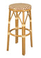 Toulouse Beige and Maroon 30" Full Height No Back Bistro Barstool BFNBPWM-AX-T