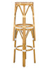 Toulouse White on Beige Medium Frame 26" Counter Height No Back Bistro Barstool BCNBPWB-AX-T