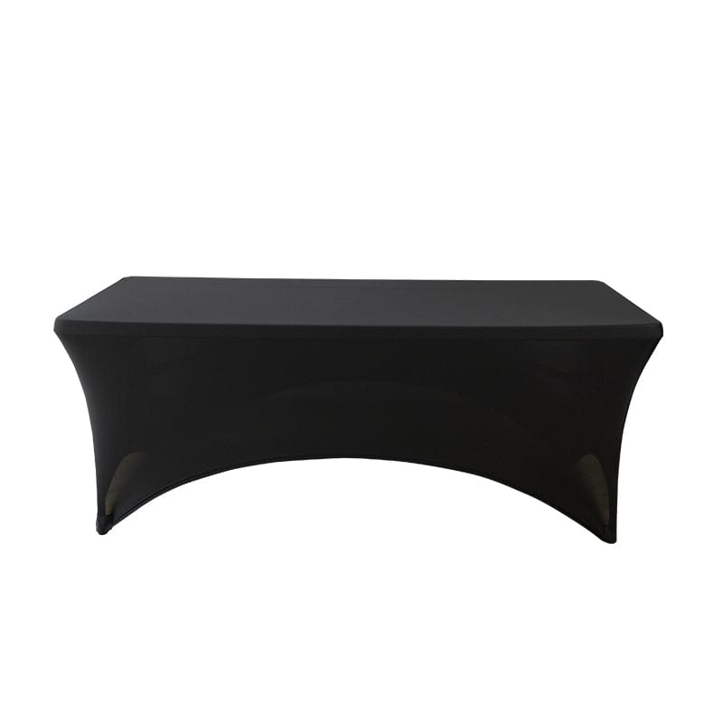 Chivari 5-Pack Black Spandex 250gsm 6 Foot Folding Table Cover SX-SPANXTB-6FT-BK-5
