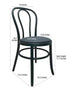 Chivari Black Licorice Resin Bentwood Festive Chair CBFRB-ZG-T