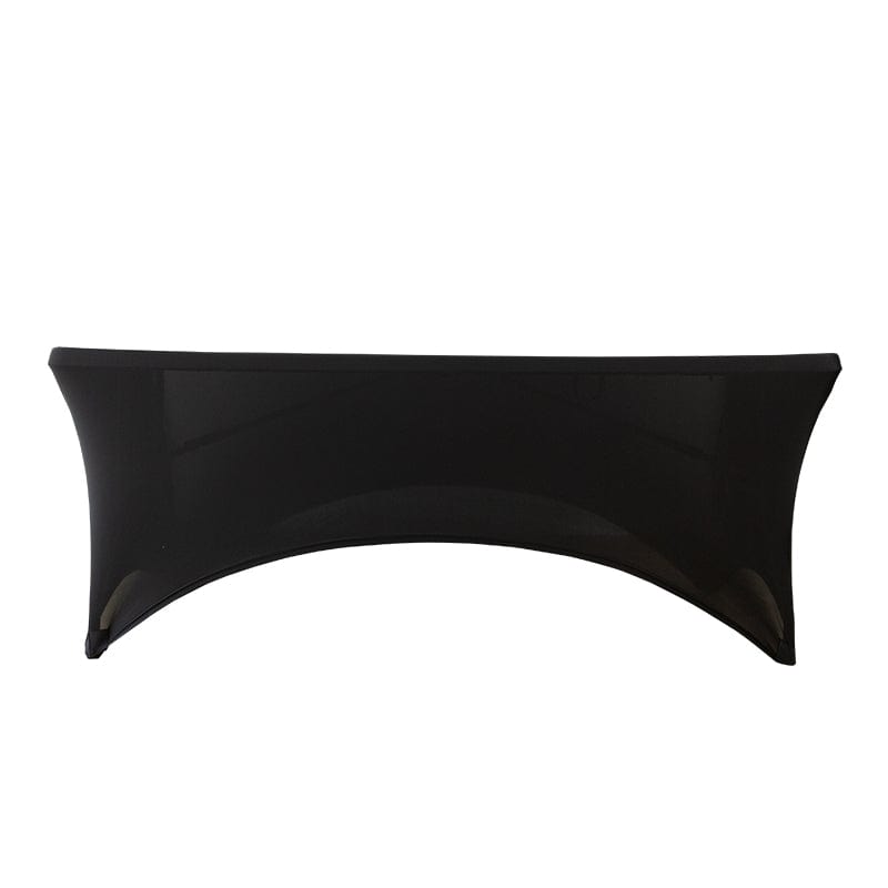 Chivari 5-Pack Black Spandex 250gsm 8 Foot Folding Table Cover SX-SPANXTB-8FT-BK-5