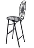 Chivari Black Barcelona Bistro Barstool with Round Seat and Back by Chivari (Per Chair Price Shown – Sold only in Quantities of 2) BBBRRB-AX-T