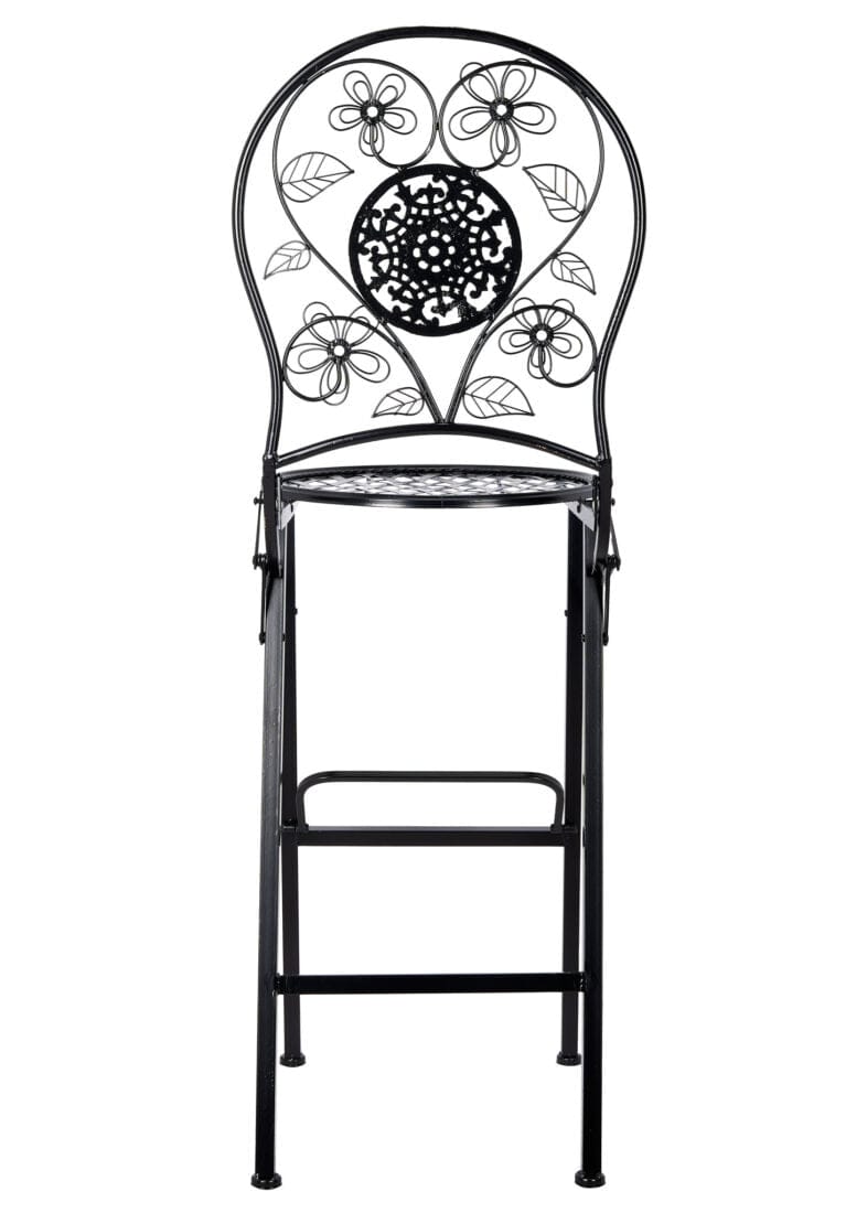 Chivari Black Barcelona Bistro Barstool with Round Seat and Back by Chivari (Per Chair Price Shown – Sold only in Quantities of 2) BBBRRB-AX-T