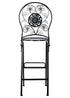 Chivari Black Barcelona Bistro Barstool with Round Seat and Back by Chivari (Per Chair Price Shown – Sold only in Quantities of 2) BBBRRB-AX-T