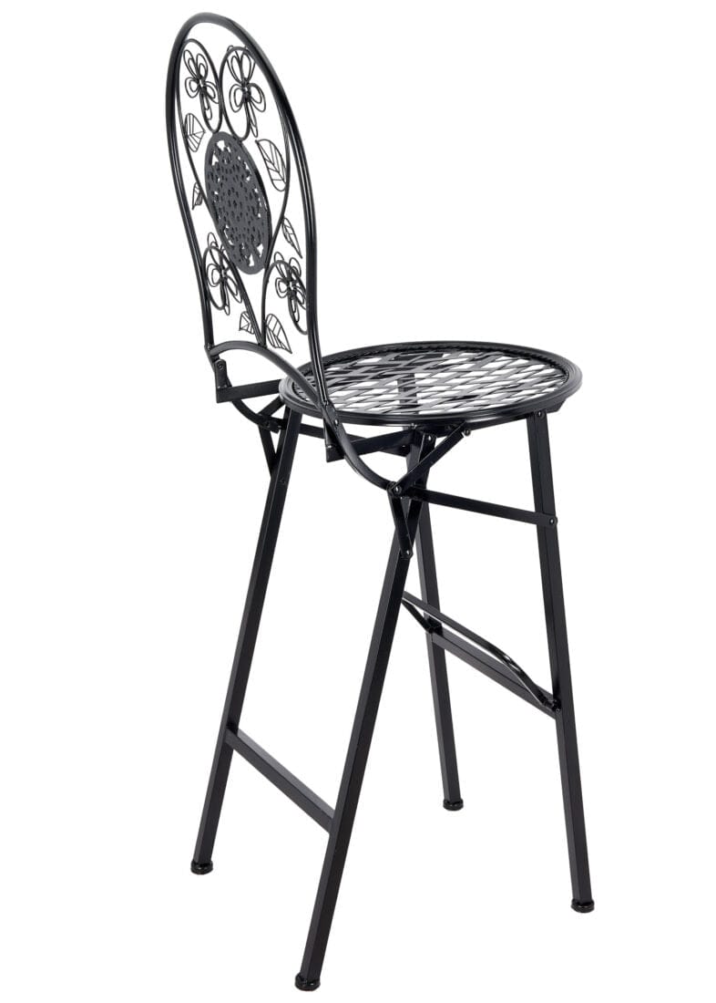 Chivari Black Barcelona Bistro Barstool with Round Seat and Back by Chivari (Per Chair Price Shown – Sold only in Quantities of 2) BBBRRB-AX-T