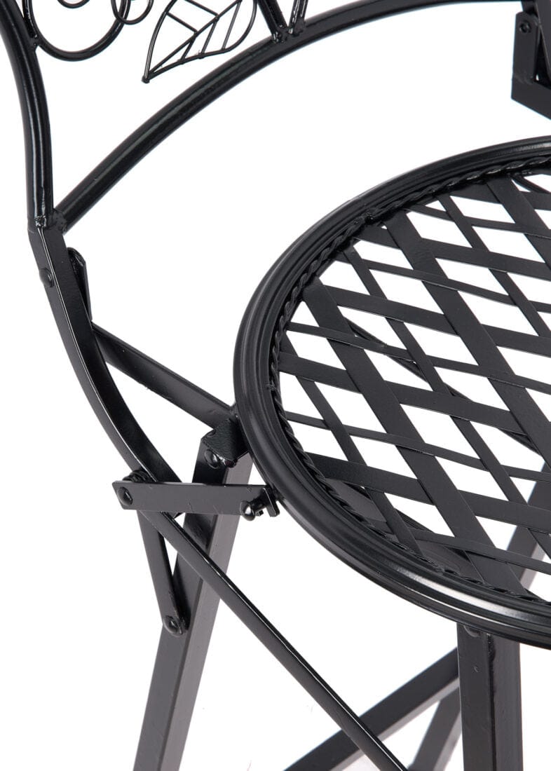 Chivari Black Barcelona Bistro Barstool with Round Seat and Back by Chivari (Per Chair Price Shown – Sold only in Quantities of 2) BBBRRB-AX-T