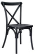 Chivari Black X-Leg Farm Table Dining Set Set with 10 Chairs TFARM-BLACK-X-LEG-KIT-CXR-AX