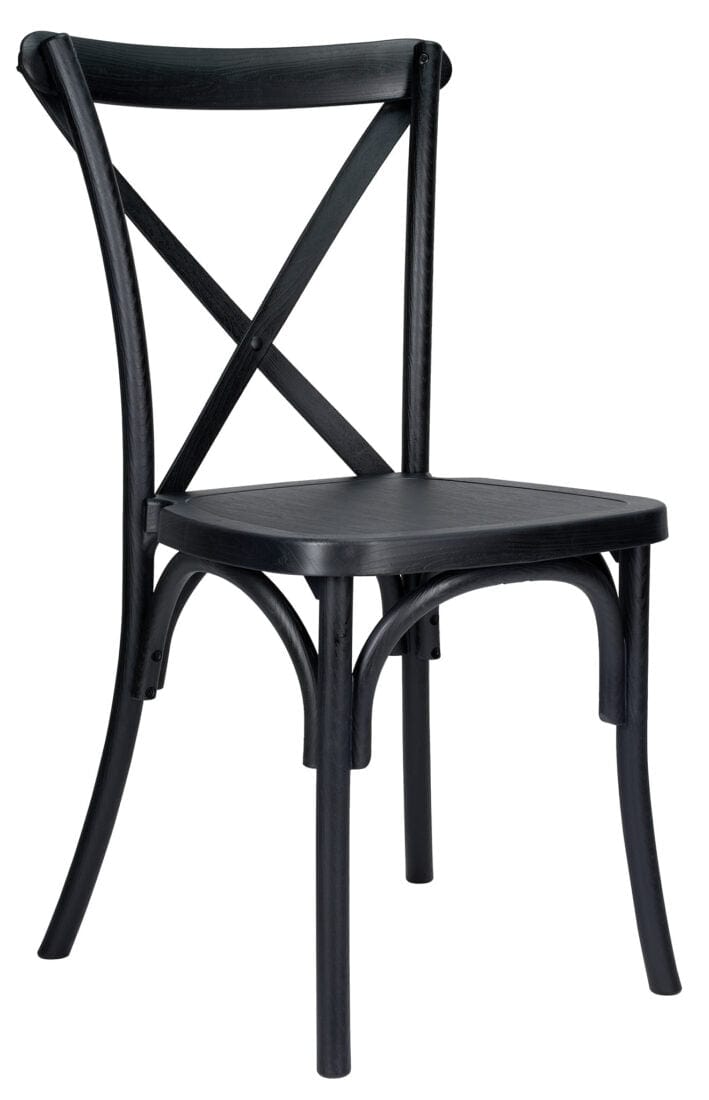 Chivari Black Straight Leg Farm Table Dining Set with 10 Chairs TFARM-BLACK-S-LEG-KIT-CXR-AX