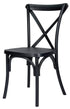 Chivari Black X-Leg Farm Table Dining Set Set with 10 Chairs TFARM-BLACK-X-LEG-KIT-CXR-AX