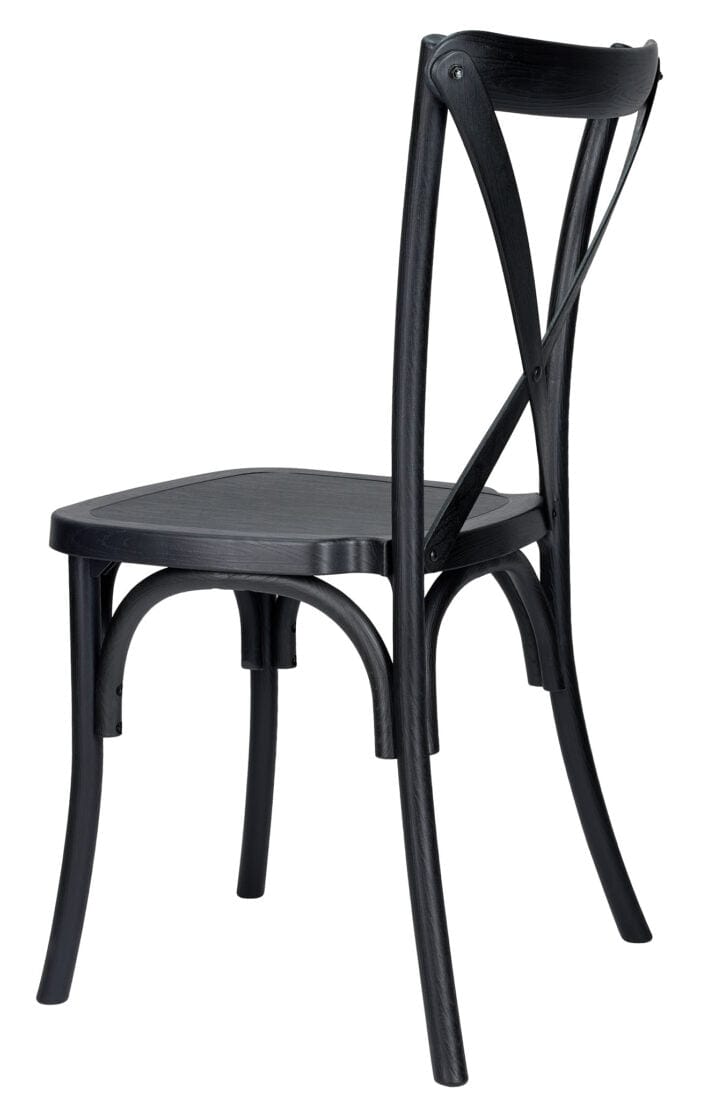 Chivari Black X-Leg Farm Table Dining Set Set with 10 Chairs TFARM-BLACK-X-LEG-KIT-CXR-AX