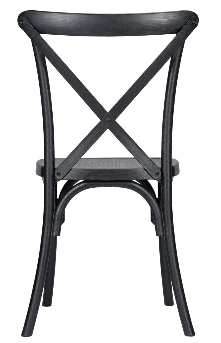 Chivari Black X-Leg Farm Table Dining Set Set with 10 Chairs TFARM-BLACK-X-LEG-KIT-CXR-AX