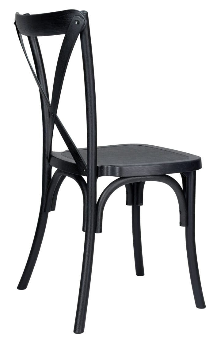 Chivari Black X-Leg Farm Table Dining Set Set with 10 Chairs TFARM-BLACK-X-LEG-KIT-CXR-AX