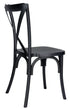 Chivari Black X-Leg Farm Table Dining Set Set with 10 Chairs TFARM-BLACK-X-LEG-KIT-CXR-AX