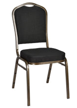 Black Fabric on Gold Vein Frame Crown Banquet Chair