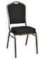Chivari Black Fabric on Gold Vein Frame Crown Banquet Chair CQCFBU-ZF-T