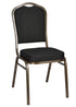 Chivari Black Fabric on Gold Vein Frame Crown Banquet Chair CQCFBU-ZF-T