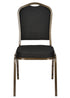 Chivari Black Fabric on Gold Vein Frame Crown Banquet Chair CQCFBU-ZF-T