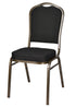 Chivari Black Fabric on Gold Vein Frame Crown Banquet Chair CQCFBU-ZF-T